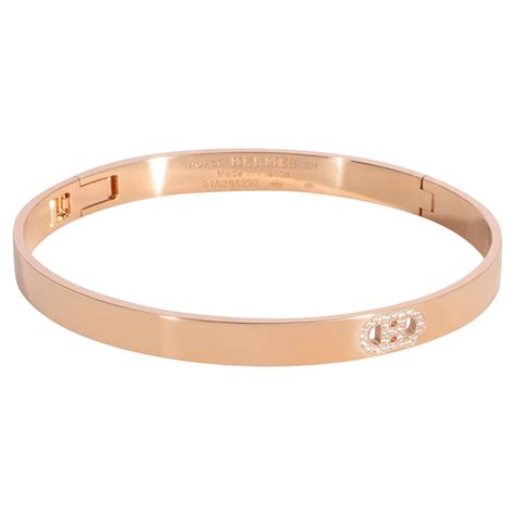 hermes rose gold bangle|authentic Hermes bangle.